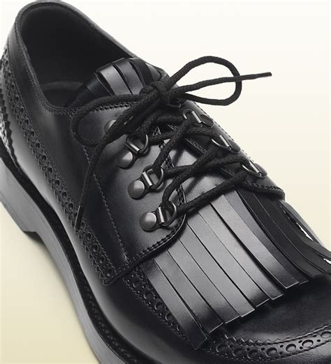 gucci brogue shoes for men|black gucci loafers men's.